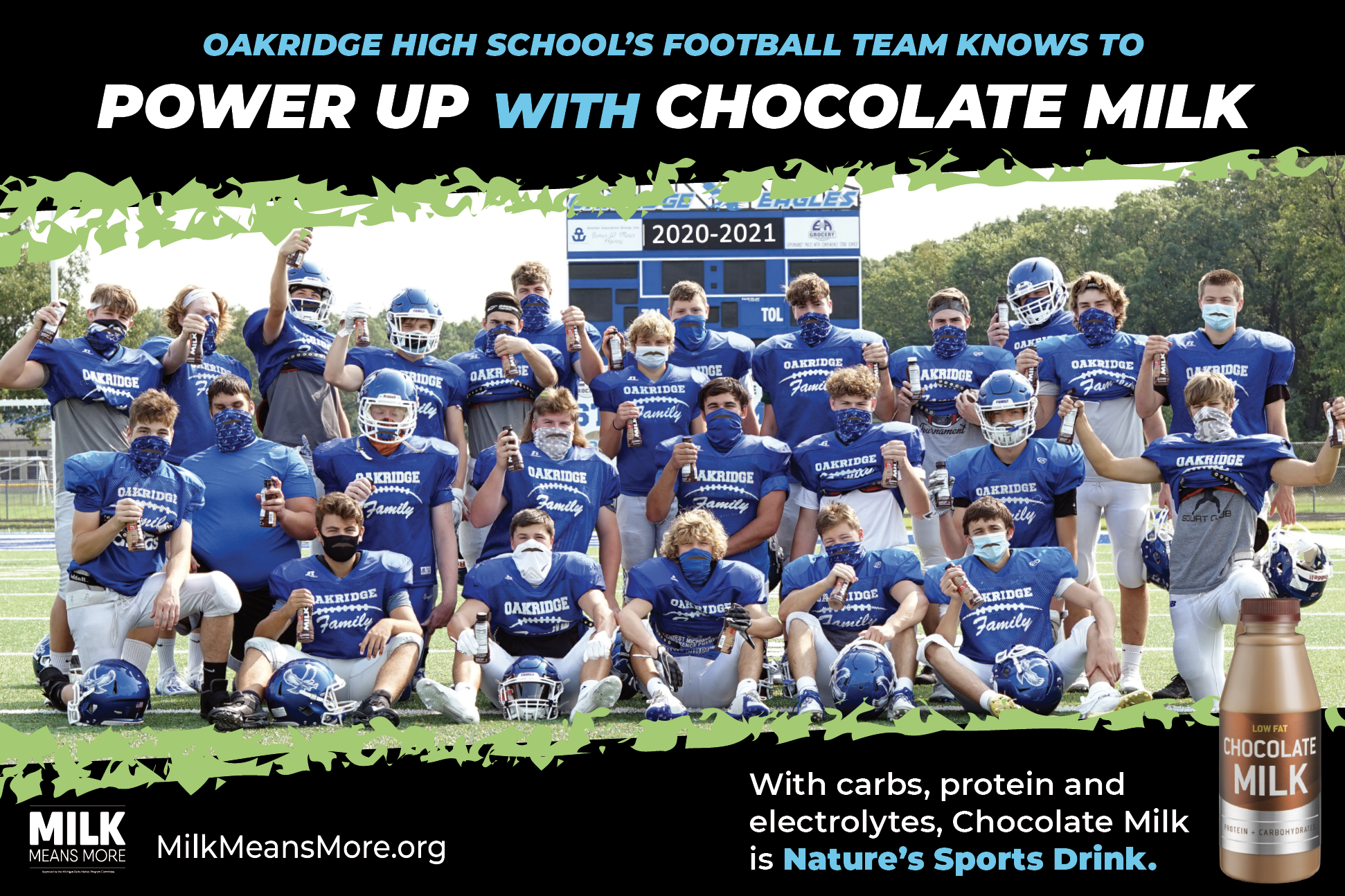 Chocolate Milk Flyer Oakridge Football