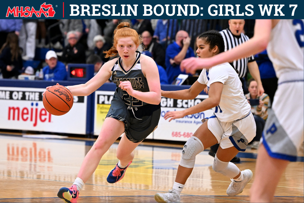 Otsego’s Hannah Fitzpatrick (23) gets to the lane in her team’s 44-42 overtime win over Plainwell. 