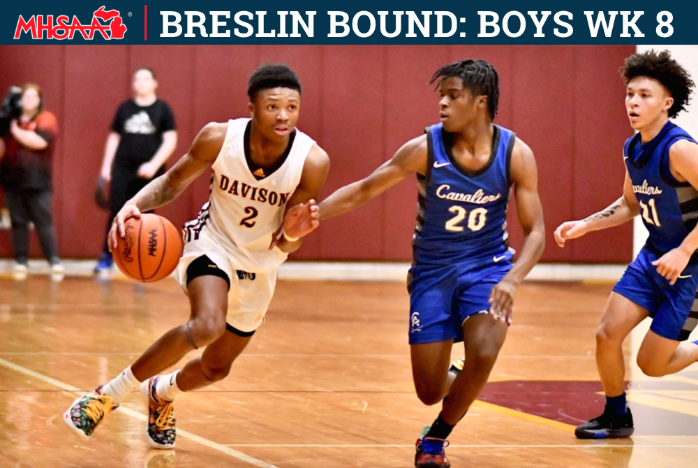 Davison’s Teon Armstrong (2) pushes the pace against Flint Carman-Ainsworth during an 85-70 win Jan. 24. 