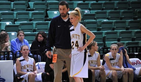 Bill McCullen coaches the DeWitt girls basketball team.