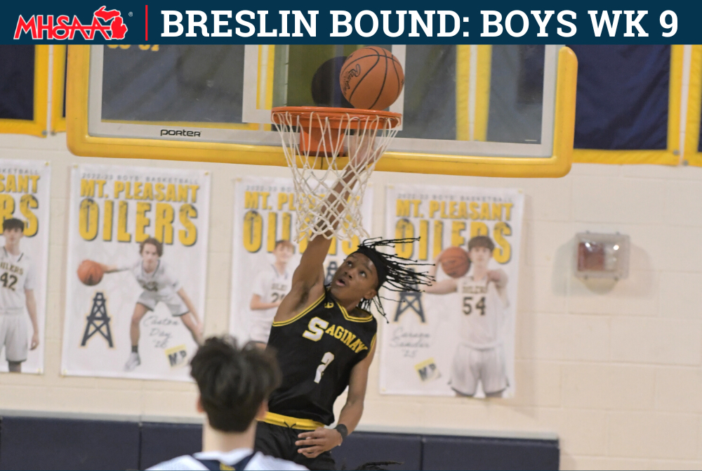 A Saginaw player gets to the rim during Friday's 59-54 loss to Mount Pleasant.