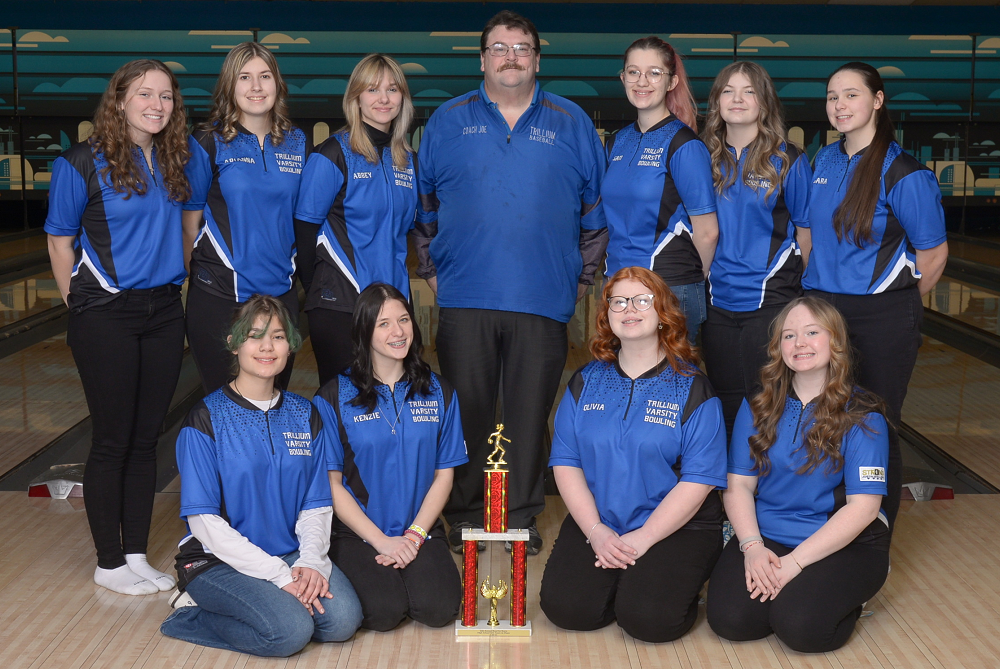 Taylor Trillium Academy girls bowling in the MHSAA/Applebee's Team of the Month for January 2023.