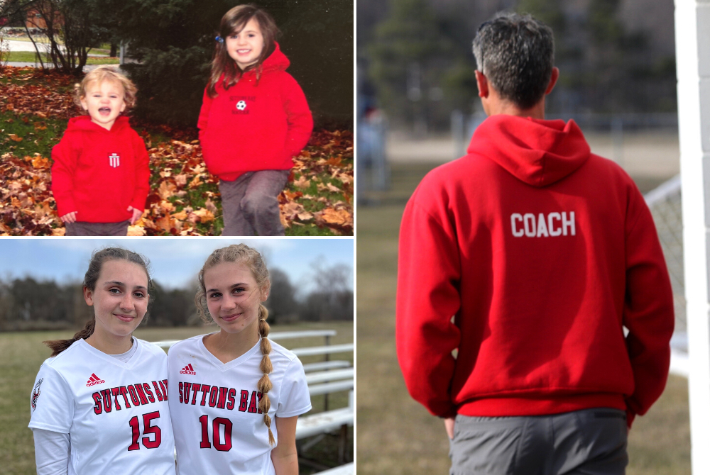 Dani (15) and Megan (10) U’Ren have grown up in Suttons Bay soccer and now play for their father, coach Randy U’Ren.