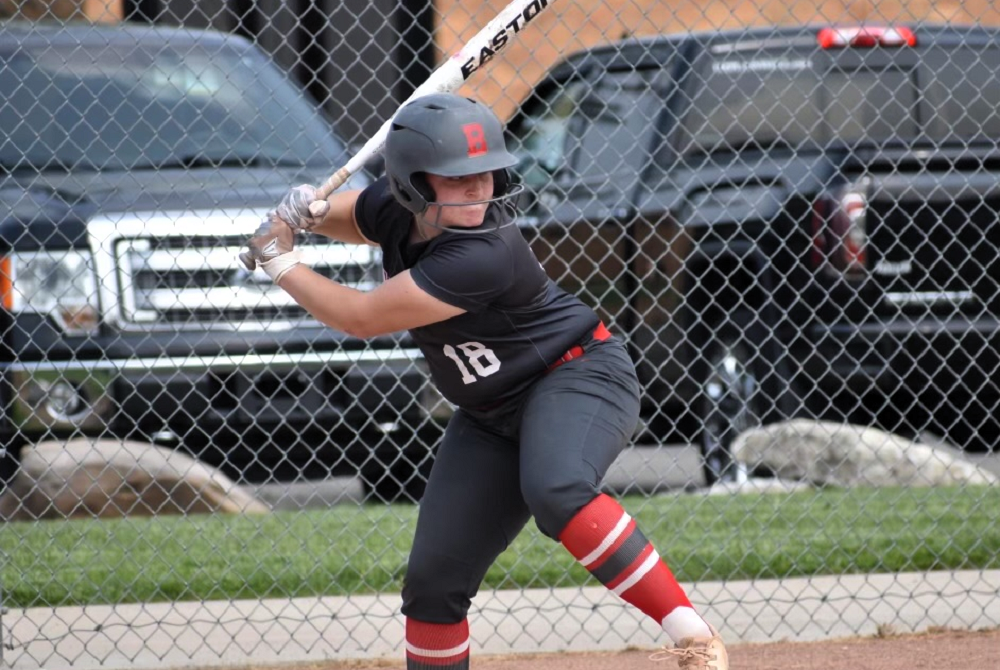 Bedford’s Aubrey Hensley prepares to drive a pitch this season.