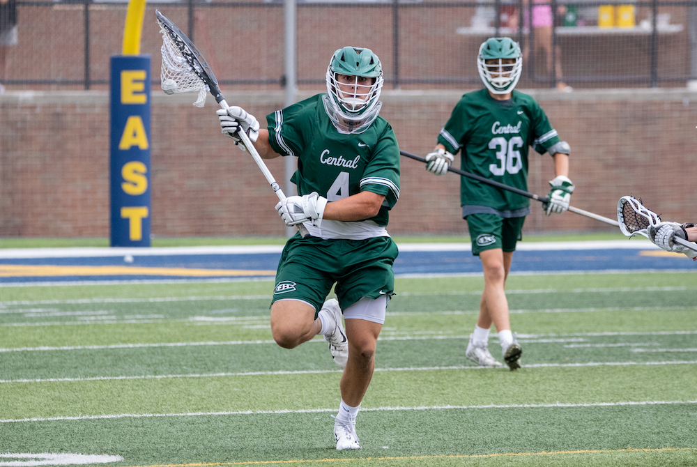 Forest Hills Central’s Crandall Quinn advances the ball during his team’s Division 2 championship win Saturday.