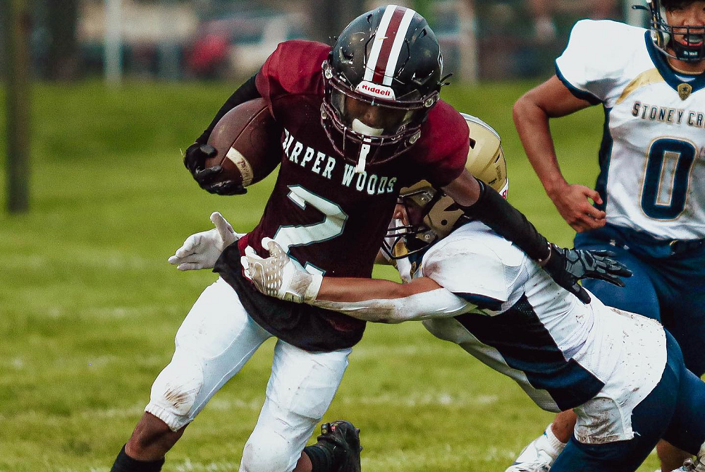 Harper Woods pulled away from Rochester Hills Stoney Creek 34-21 in Week 1.