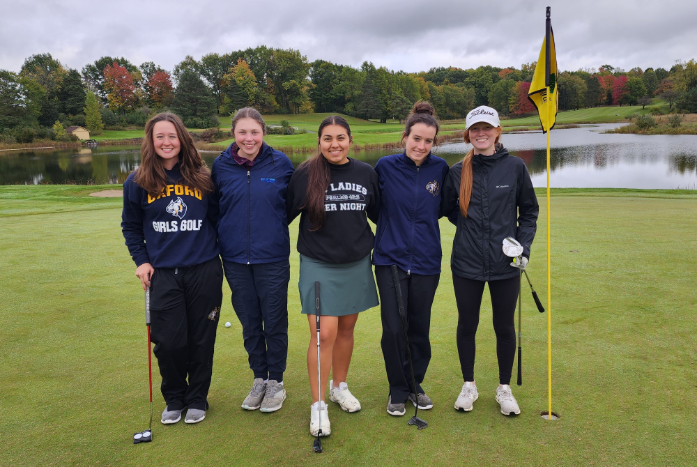 From left: Oxford golfers Gabi Wait, Ellie Gieselman, Ella Flores, Keira Billis and Katie Pill. 