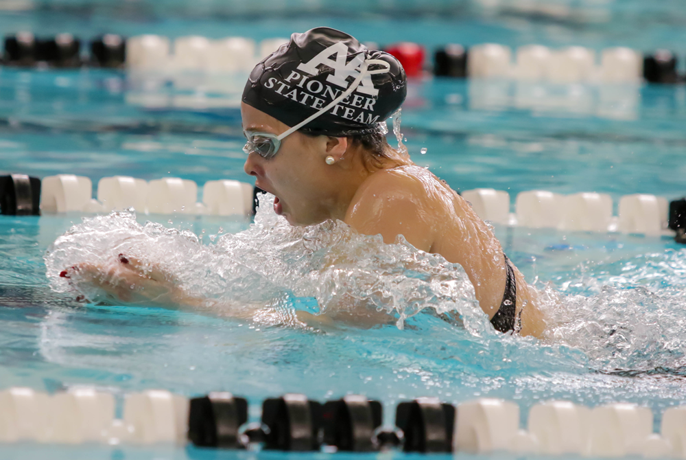 Ann Arbor Pioneer's Stella Chapman powers to the win in the 200-yard individual medley at last season's Lower Peninsula Division 1 Finals.