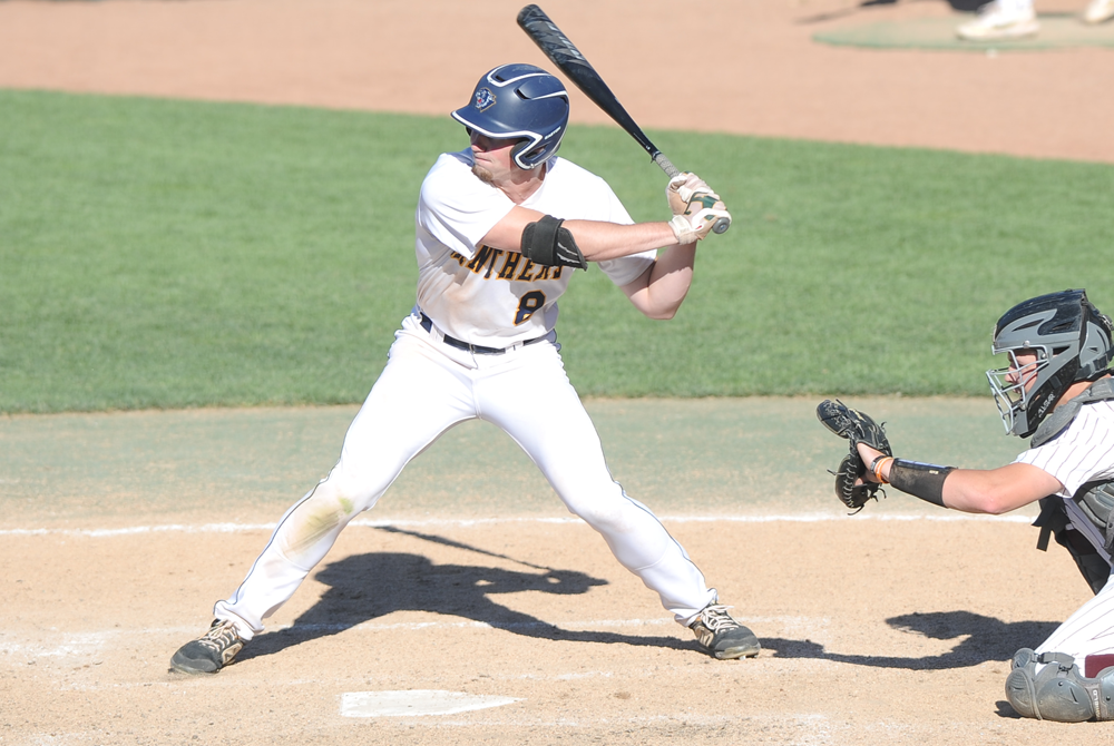 Standish-Sterling's Cole Prout (8) readies for a pitch during his team's 2022 Division 3 Semifinal.