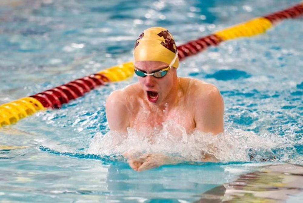 Riverview's Ewan Todd swims the breaststroke.