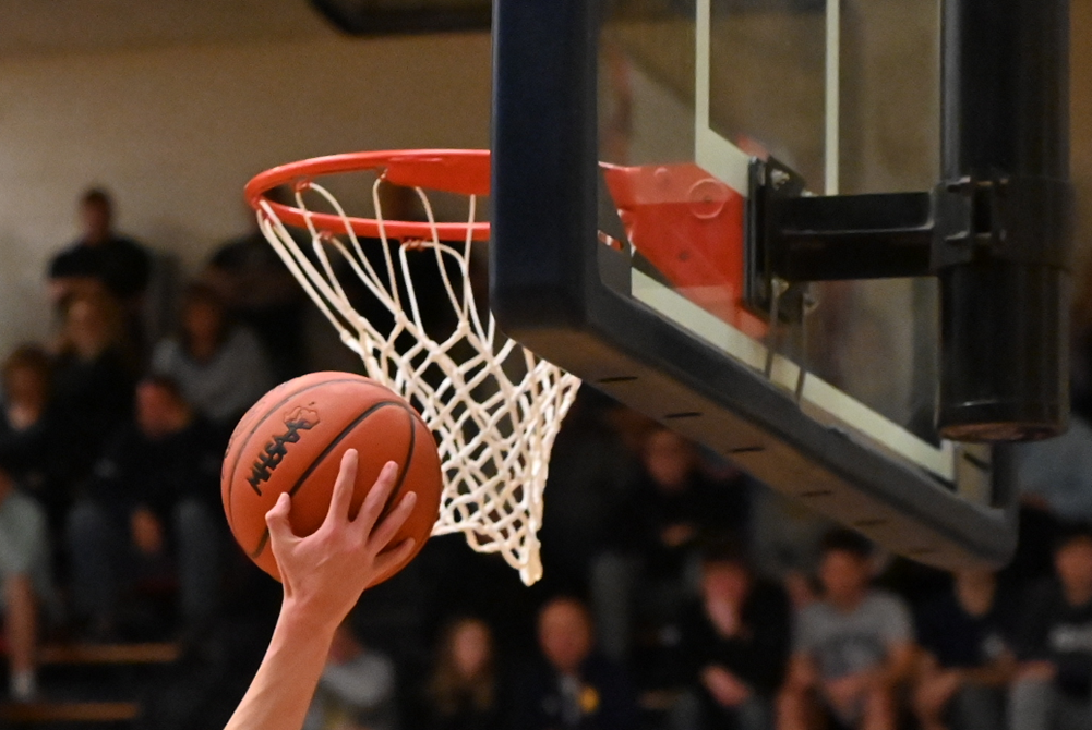 A shot nears the basket during a game this season. 