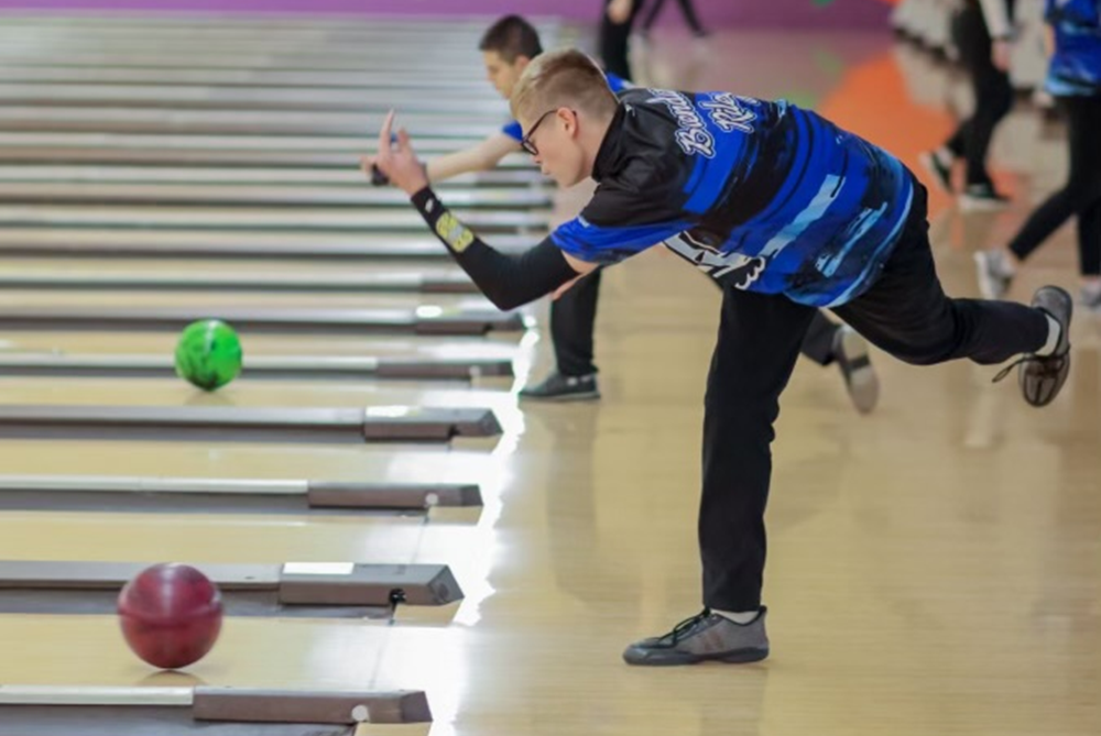 Waterford Mott’s Brendan Riley finds his shot during a match. 