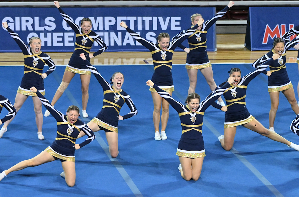 Rochester Hills Stoney Creek competes during Friday’s Division 1 Finals at McGuirk Arena.