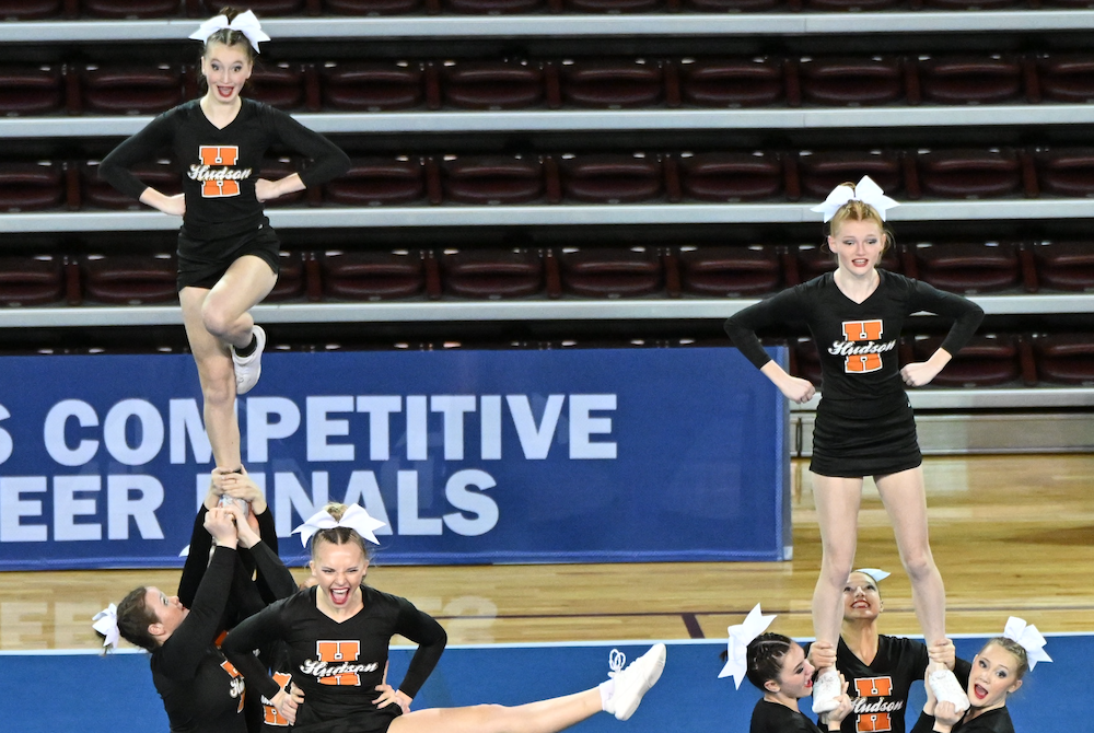 Hudson competes during Friday’s Division 4 Final at CMU.