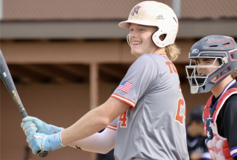 Portage Northern’s Ty Tomlinson smiles during an at bat.