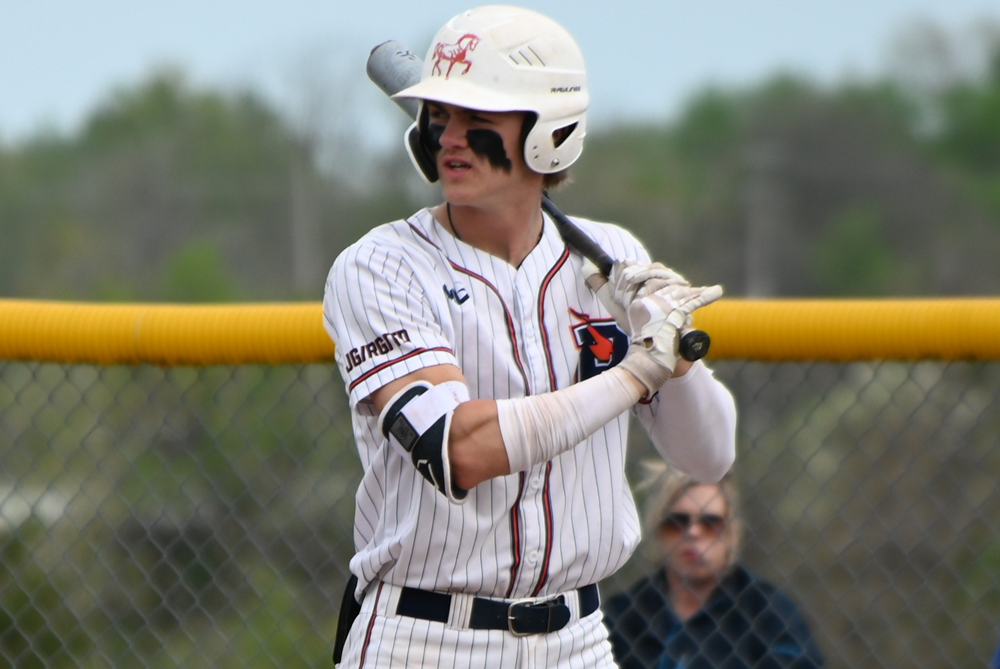 Flint Powers' Isaac Sturgess stands in for a pitch this season.