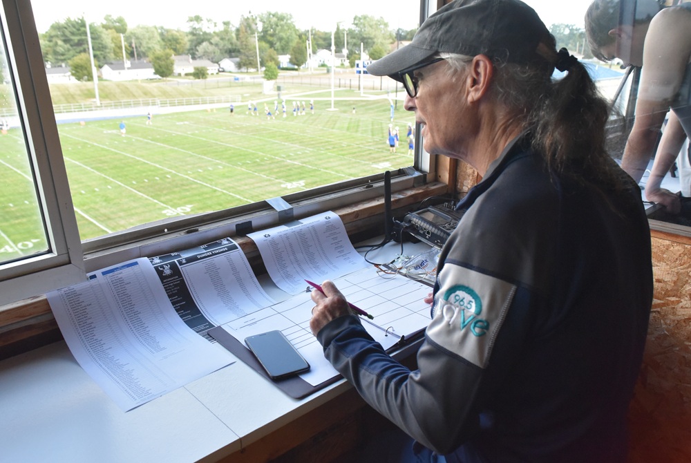 John Koehn begins his 52nd season as the voice of Adrian High School football, broadcasting last week from Maple Stadium.