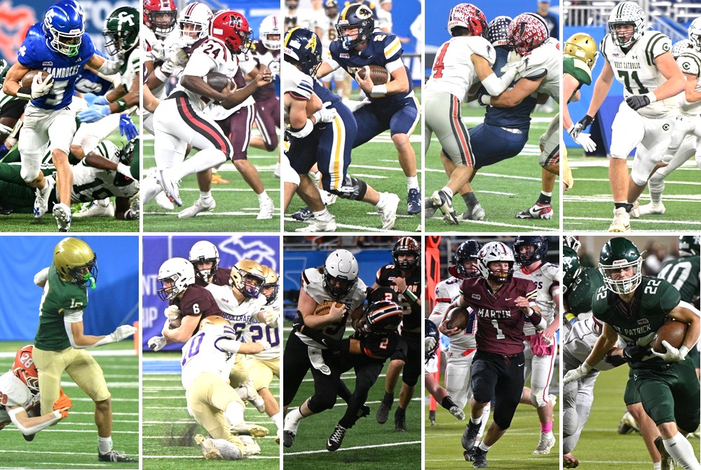This collage shows action photos from all 10 MHSAA Finals played this season.
