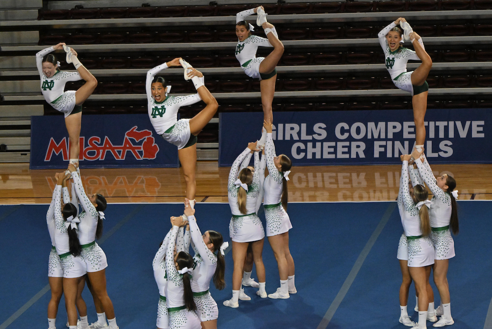 Pontiac Notre Dame Prep competes during its championship victory Saturday.
