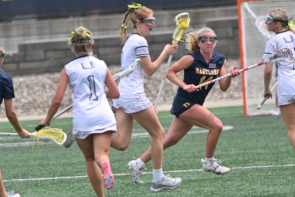 South Lyon United's Reagan Shields (7) leads an attack during last season's Division 1 Final. 