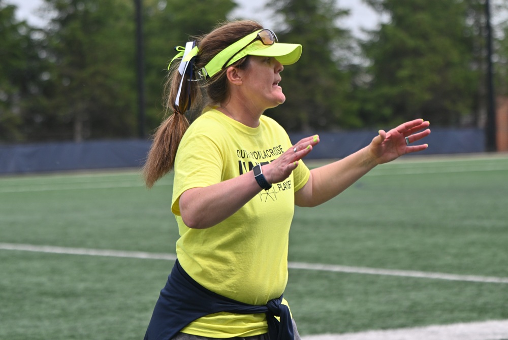 Deanna Radcliffe, here during the 2025 Division 1 Final, has reached 299 career coaching wins. 