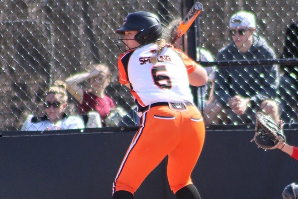 Clio’s Kelcy Sperling waits on a pitch during a game this season.