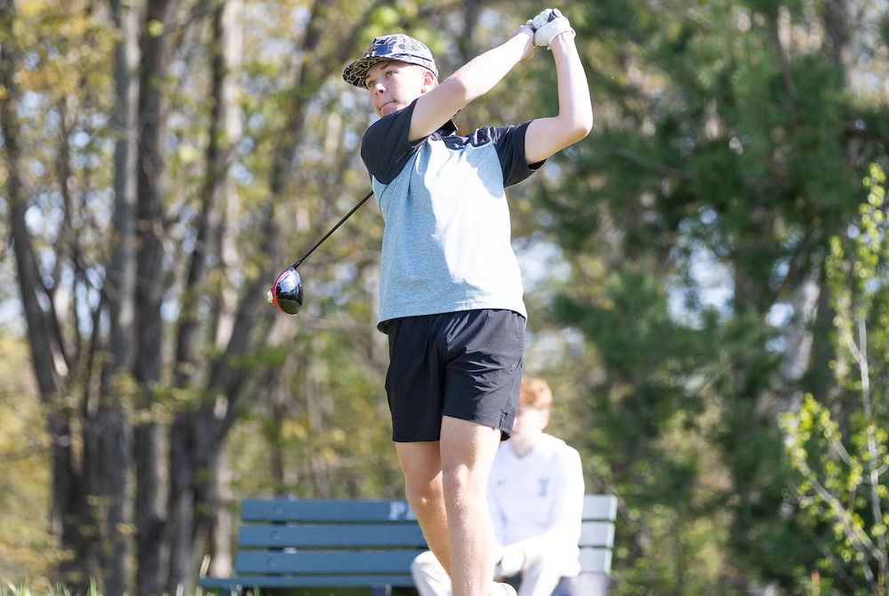 Newberry's Jarrett Zellar follows a drive during Wednesday’s Upper Peninsula Division 2 Final at Portage Lake.