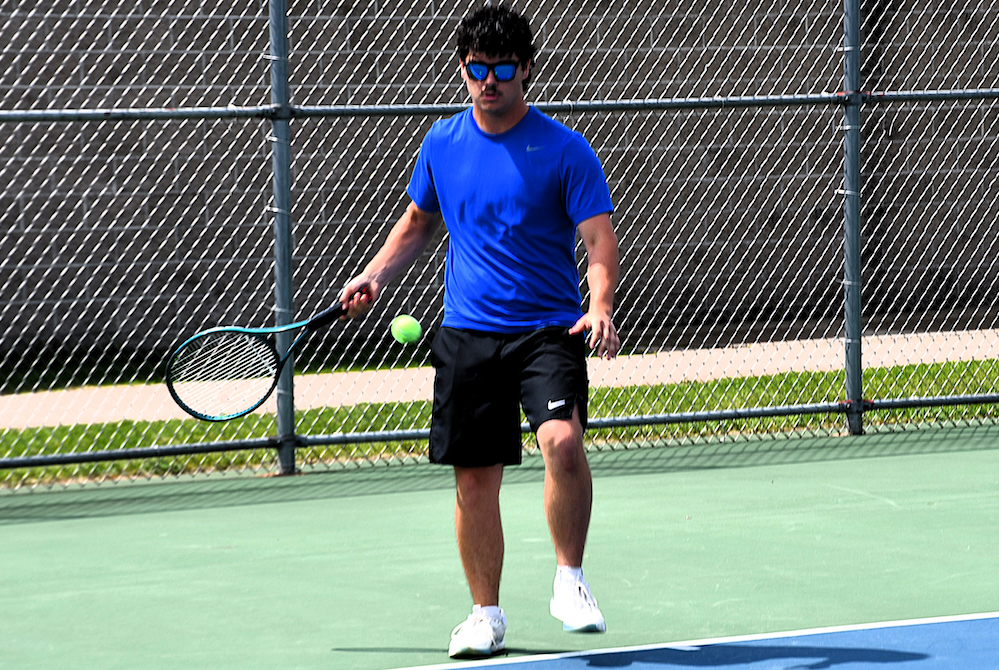 West Iron County’s Dominick Brunswick prepares to make contact with the ball during Wednesday’s Upper Peninsula Division 2 Finals. 