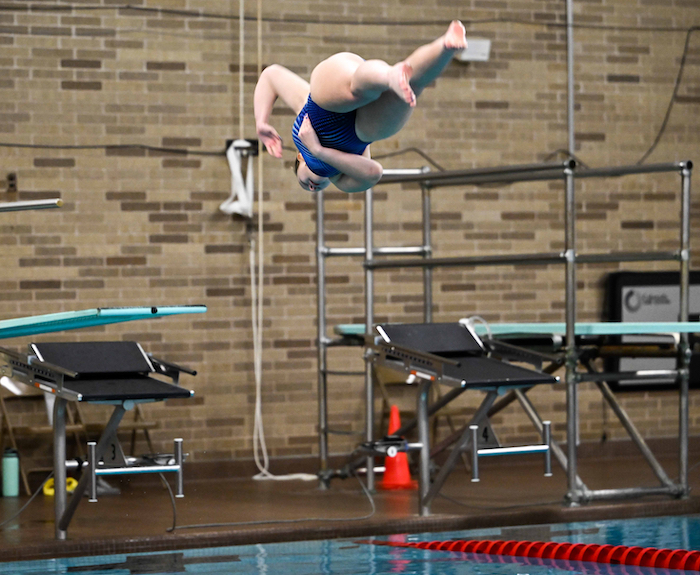A diver competes Friday. 