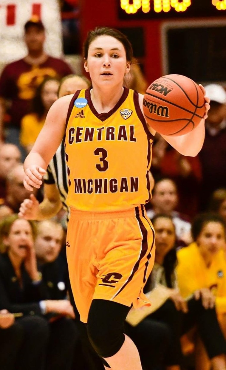 "Kreski directs the offense during her time at Central Michigan."