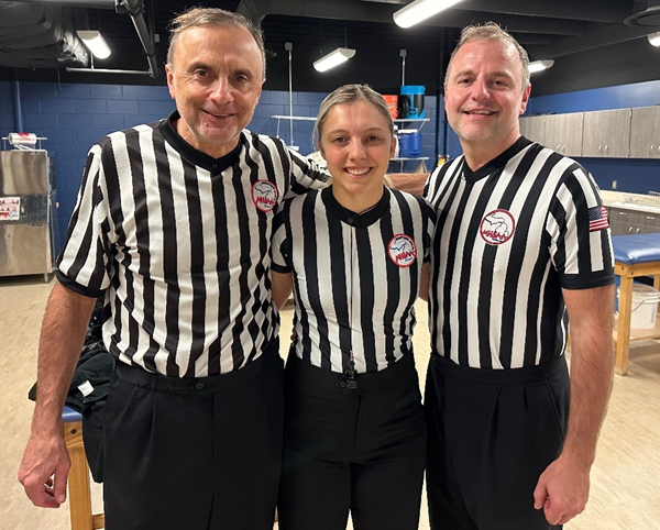 Loren Ristovski heads an all-family officiating crew with Lola and his brother Dean Ristovski.