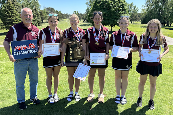 Ontonagon celebrates its latest girls golf Finals championship.