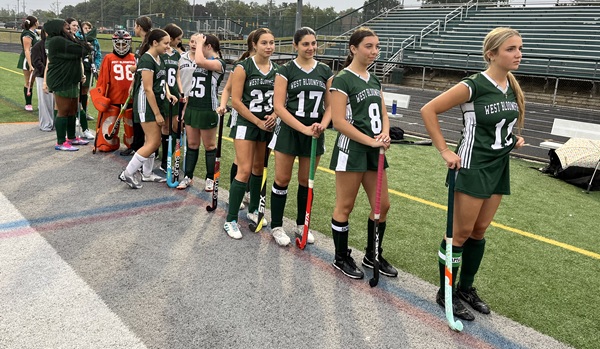 West Bloomfield players line up for the start of introductions.