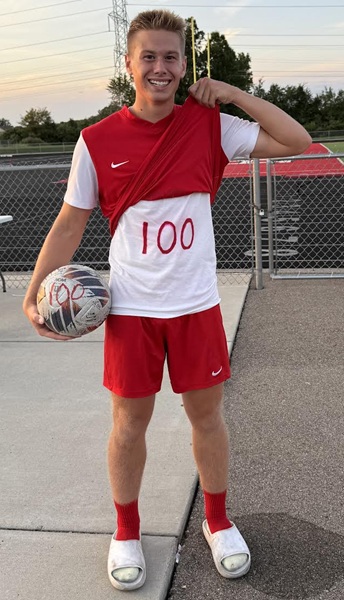 Petrick reached 100 career goals this August. 
