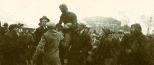 Ironwood fans celebrate after the win over Redford. 