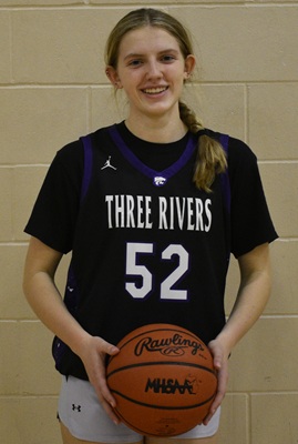 Senior Braylee Burg (52) returns for her second varsity season for Three Rivers.