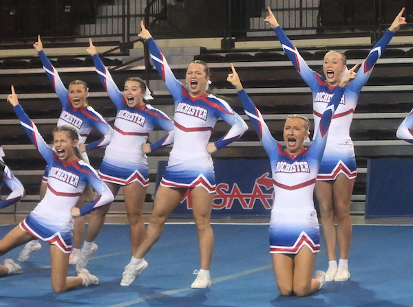 Rochester competes during Friday's Division 1 Finals