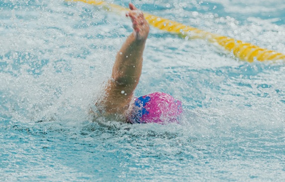 Opsal swims to his championship.