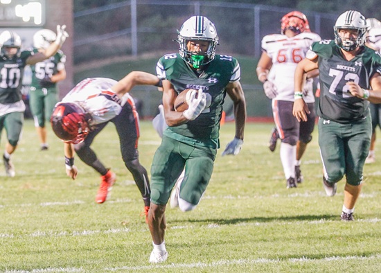 Moore breaks away on a run against Grand Rapids Union. 