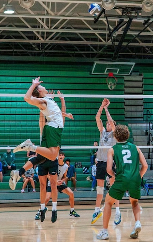 Cochran, far left, elevates for another kill attempt.