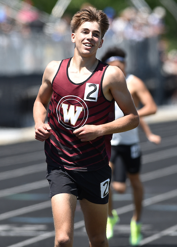 Parma Western's Ryan Good leads one of his two winning races.