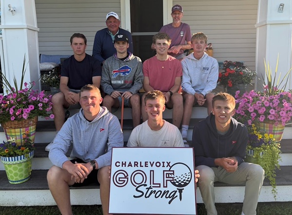 The Charlevoix golf team poses for a photo during a gathering last summer.