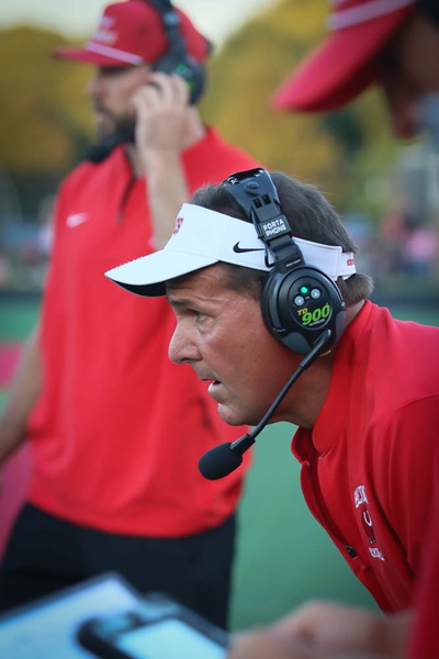 Mifsud monitors the action from the sideline.