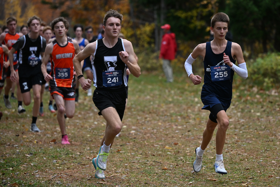 Cedarville's Ethan Snyder and Copper Island Academy's Jack Ruonavaara lead the beginning of the Division 3 Final.