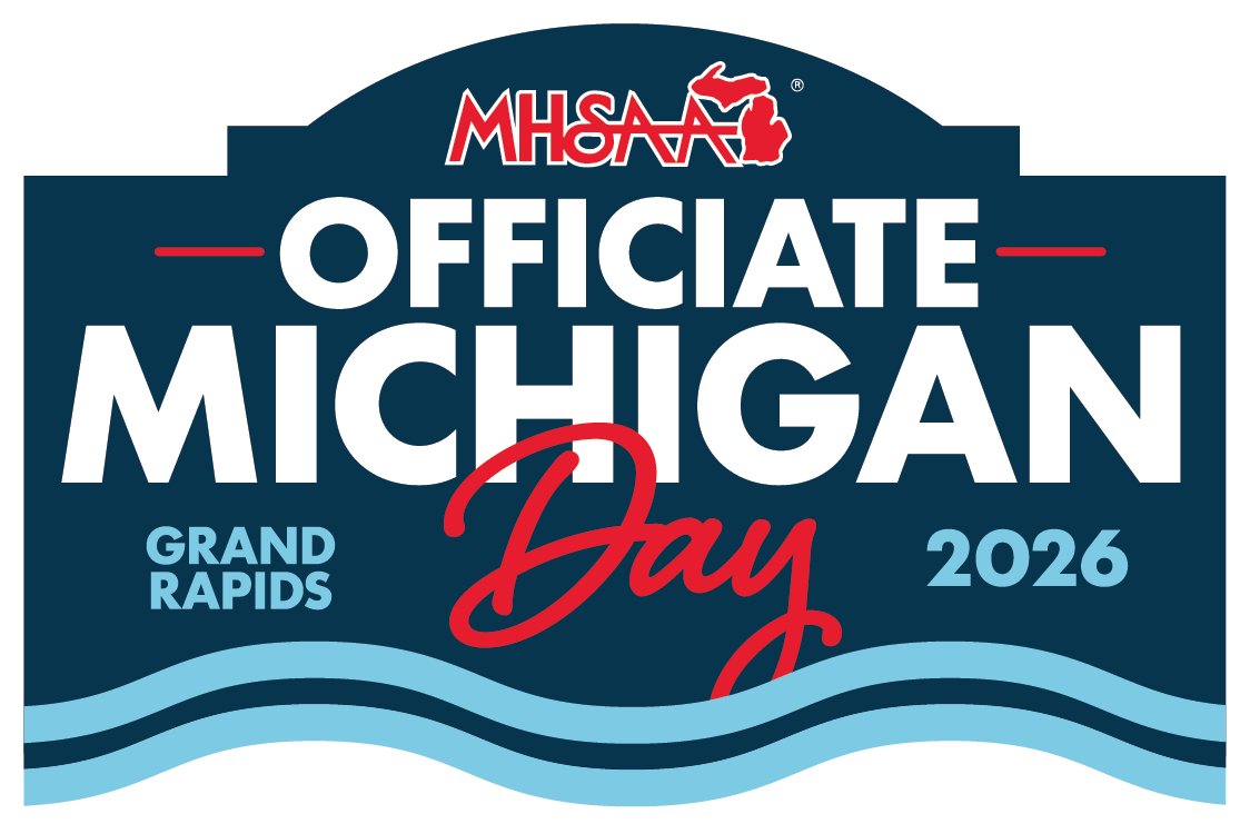 This is the Officiate Michigan Day 2026 logo.